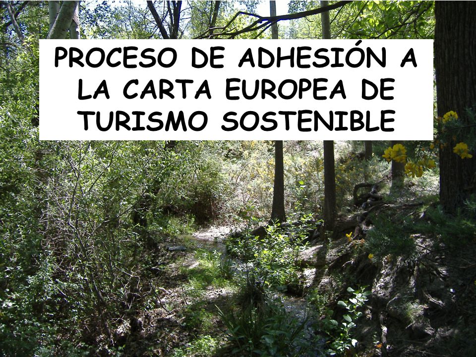 PROCESO DE ADHESIÓN A LA CARTA EUROPEA DE TURISMO SOSTENIBLE