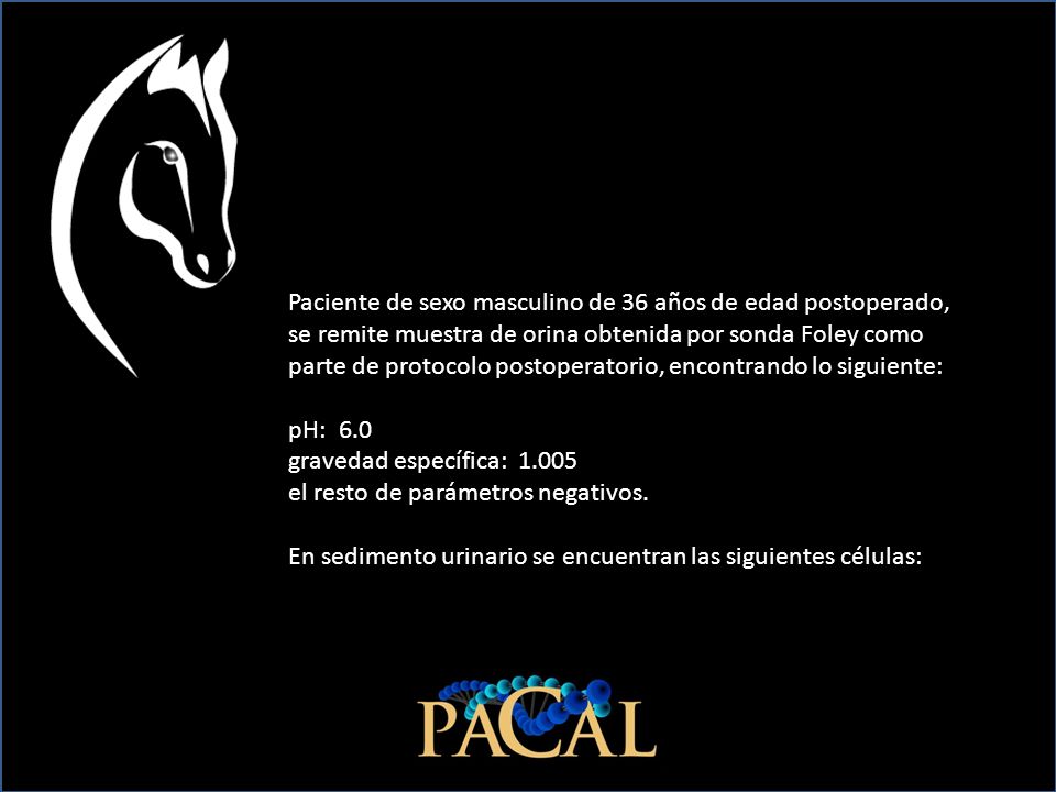 Paciente de sexo masculino de 36 años de edad postoperado,