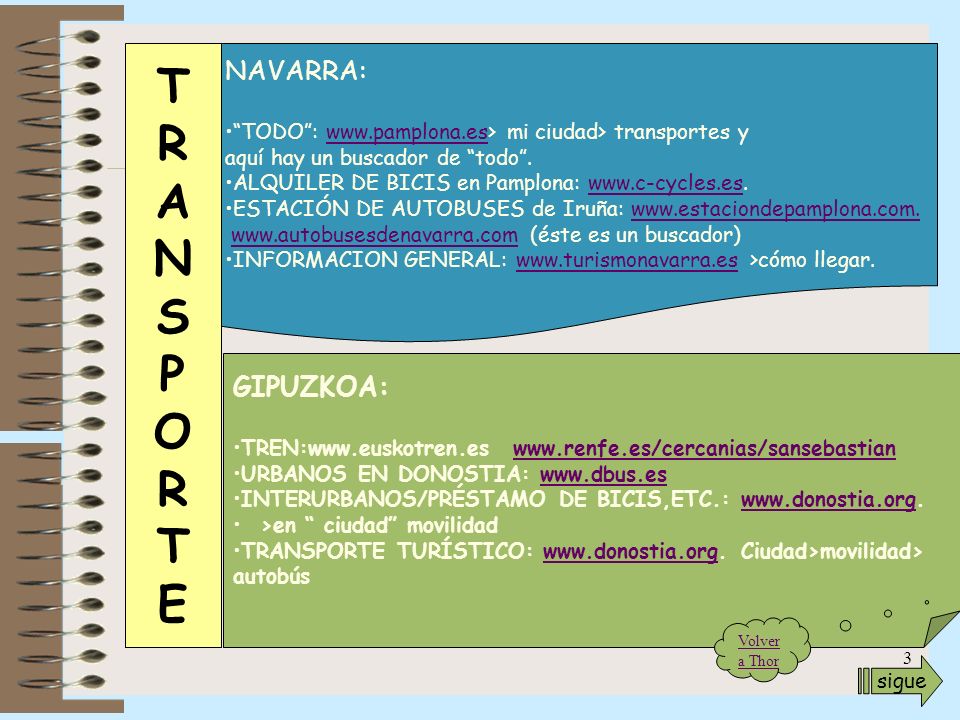 T R A N S P O E NAVARRA: GIPUZKOA: