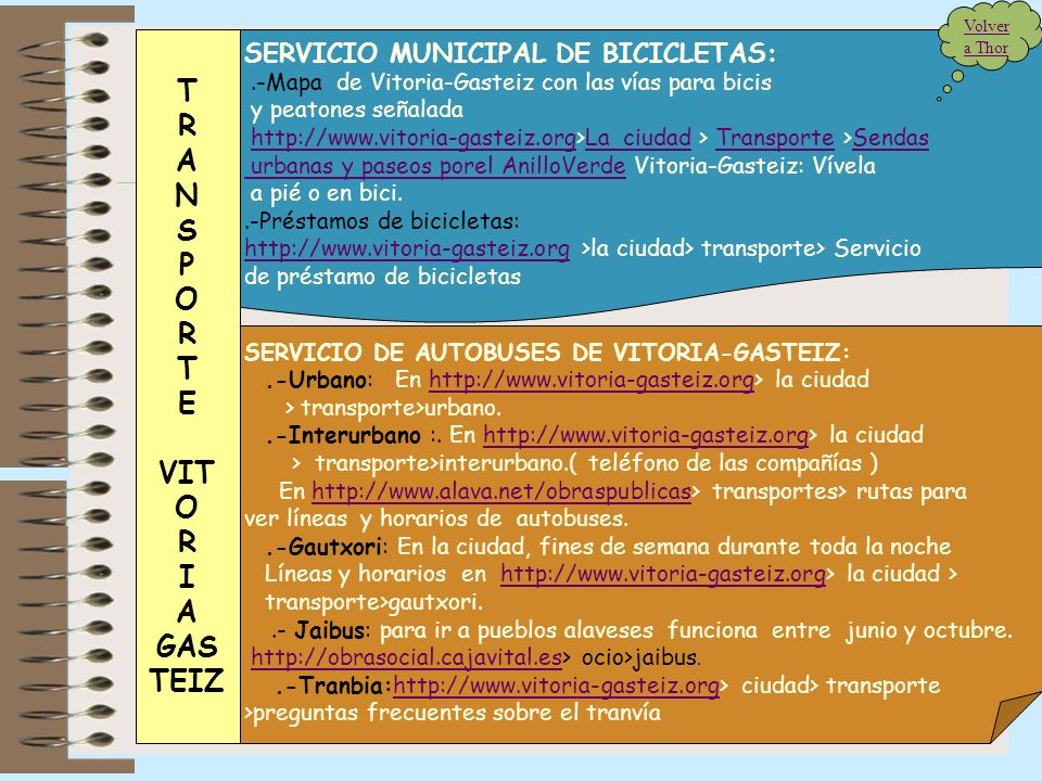 T R A N S P O E VIT I GAS TEIZ SERVICIO MUNICIPAL DE BICICLETAS: