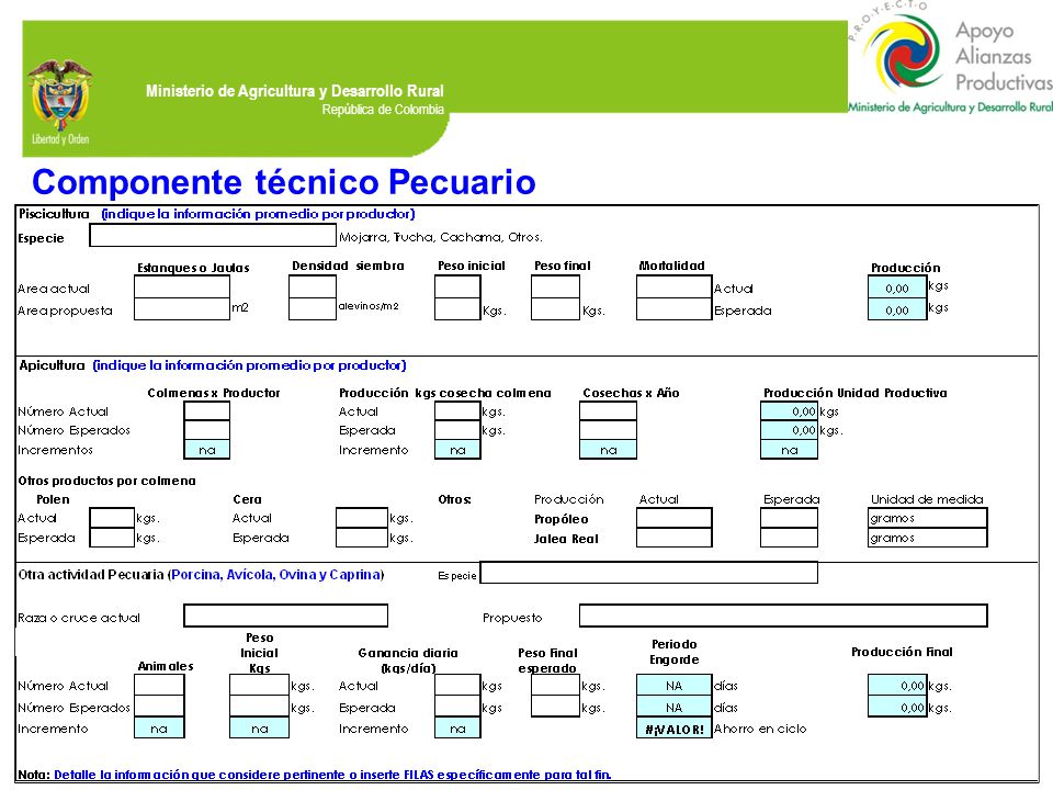 Componente técnico Pecuario