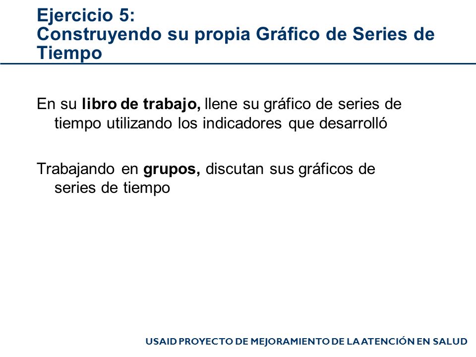 Ejercicio 5: Construyendo su propia Gráfico de Series de Tiempo