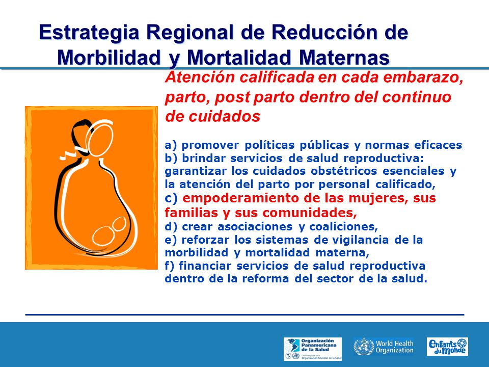 Estrategia Regional de Reducción de Morbilidad y Mortalidad Maternas