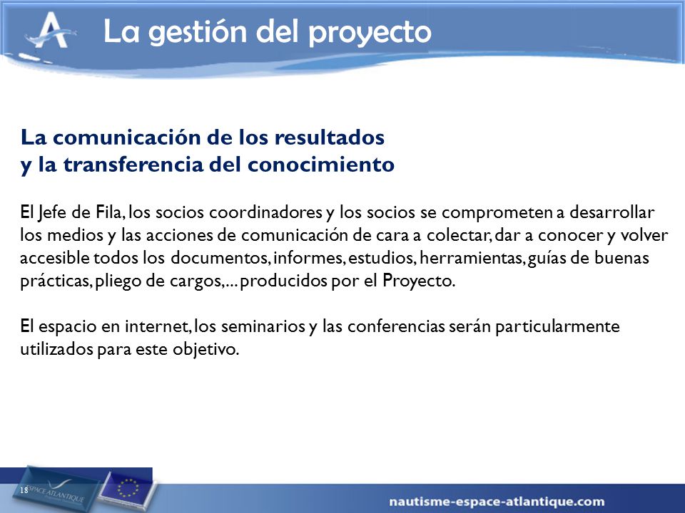 La gestión del proyecto