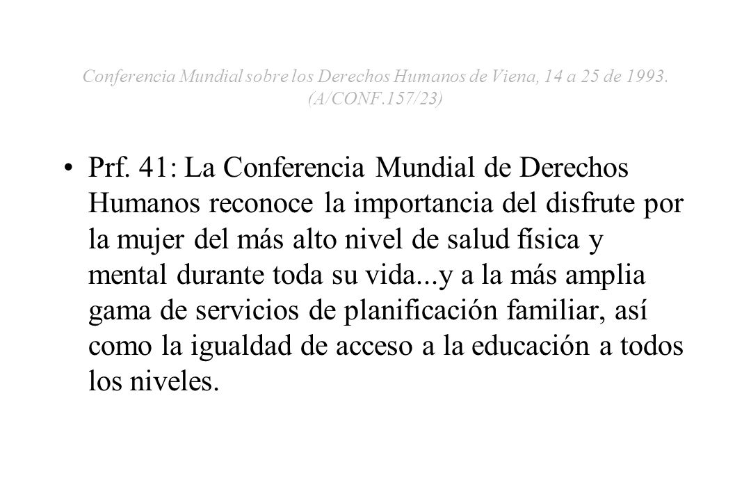 Conferencia Mundial sobre los Derechos Humanos de Viena, 14 a 25 de (A/CONF.157/23)