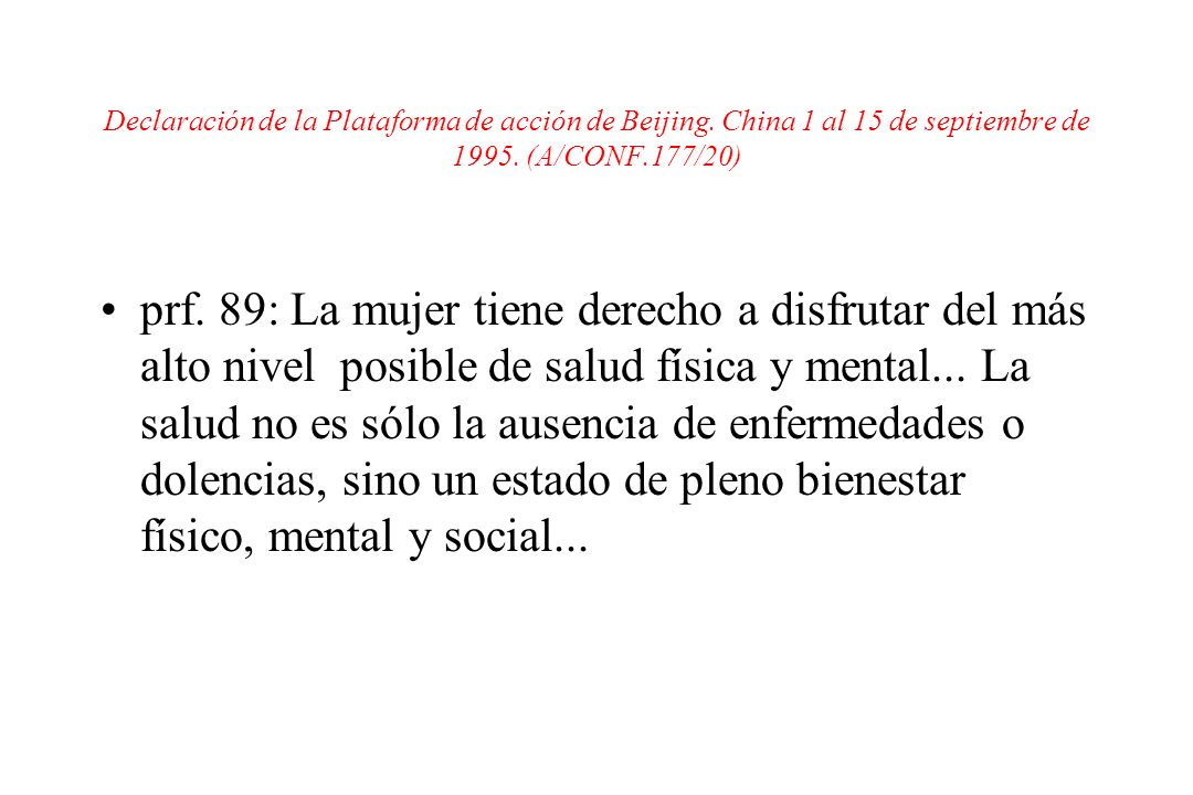 Declaración de la Plataforma de acción de Beijing