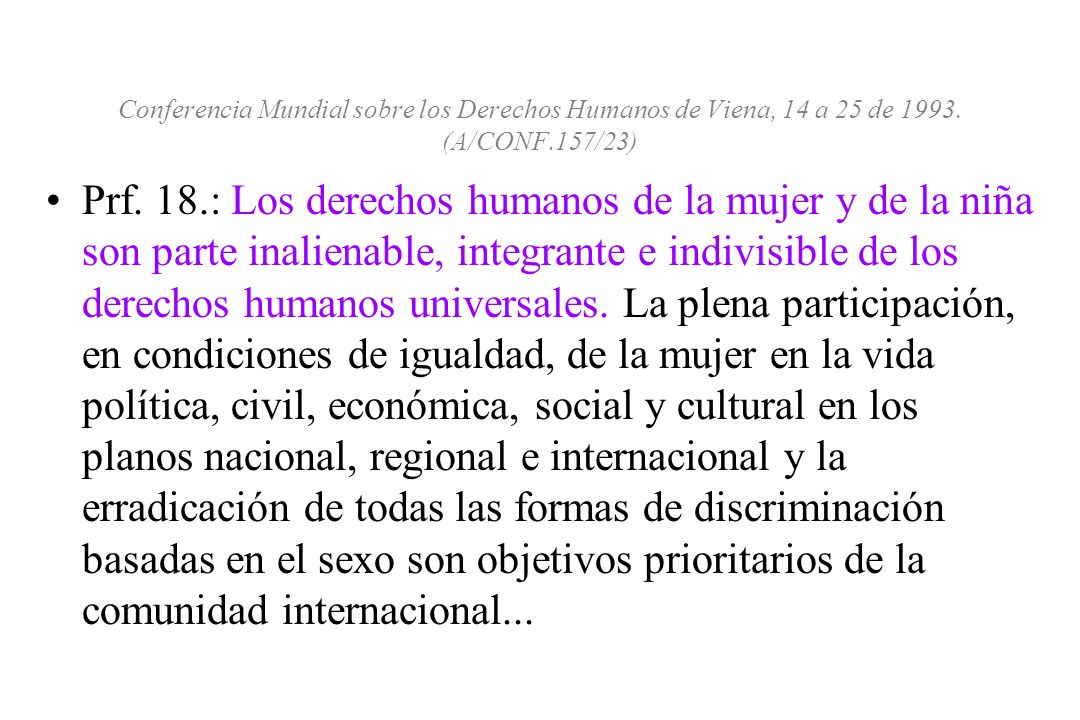 Conferencia Mundial sobre los Derechos Humanos de Viena, 14 a 25 de (A/CONF.157/23)
