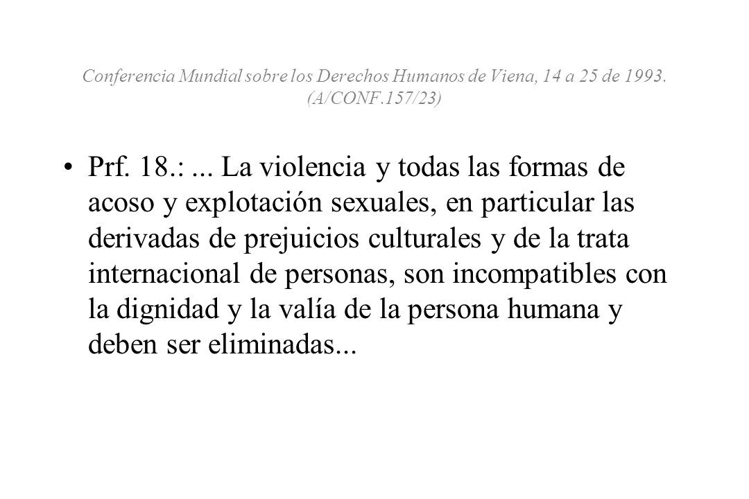 Conferencia Mundial sobre los Derechos Humanos de Viena, 14 a 25 de (A/CONF.157/23)