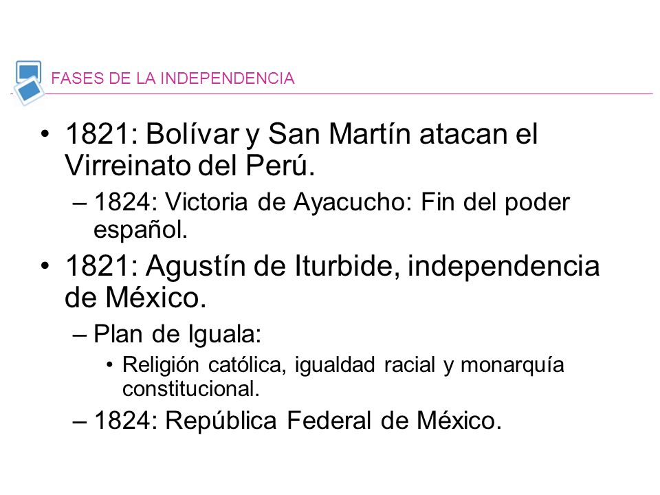 1821: Bolívar y San Martín atacan el Virreinato del Perú.