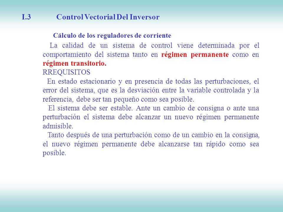 Cálculo de los reguladores de corriente