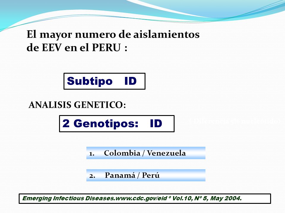 El mayor numero de aislamientos de EEV en el PERU :