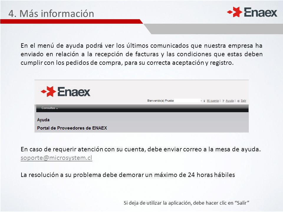 4. Más información