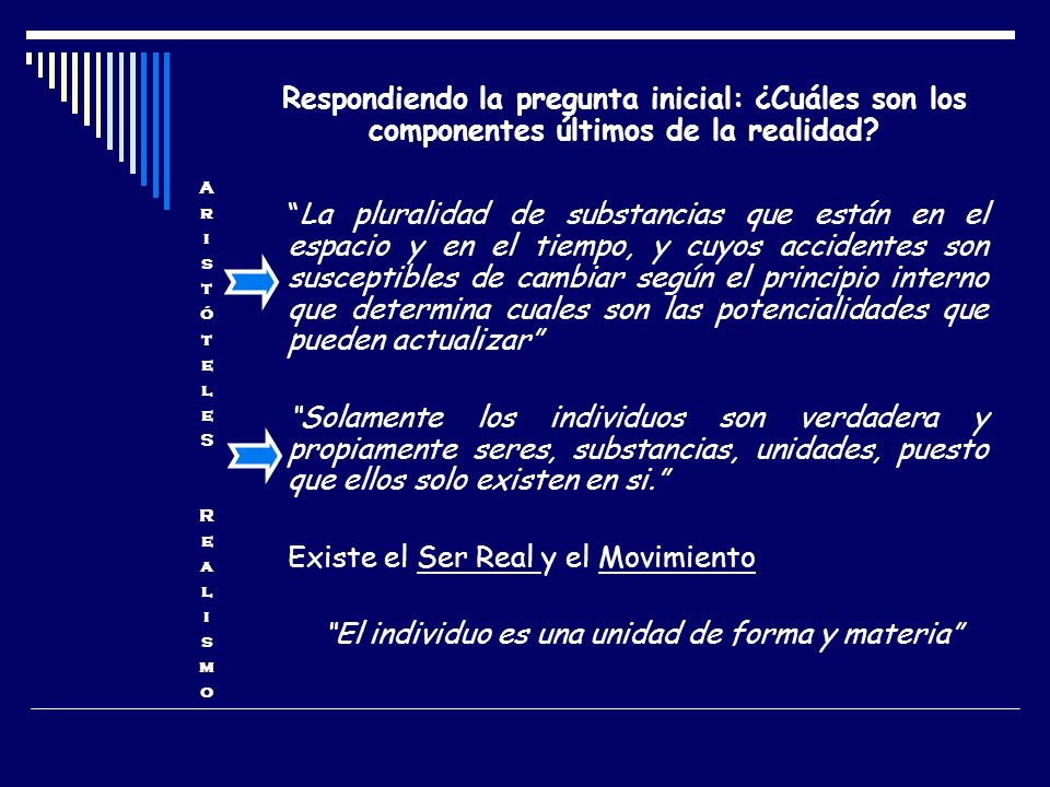 El individuo es una unidad de forma y materia