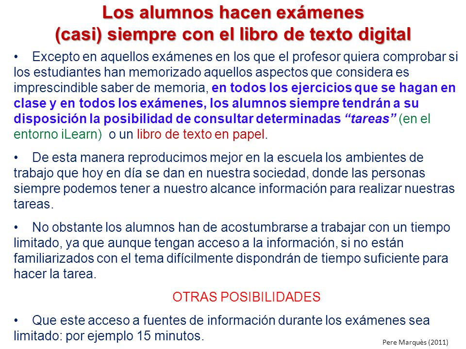 Los alumnos hacen exámenes (casi) siempre con el libro de texto digital