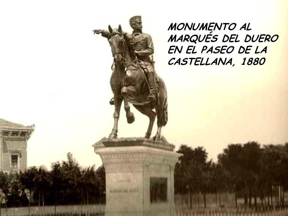 MONUMENTO AL MARQUÉS DEL DUERO EN EL PASEO DE LA CASTELLANA, 1880