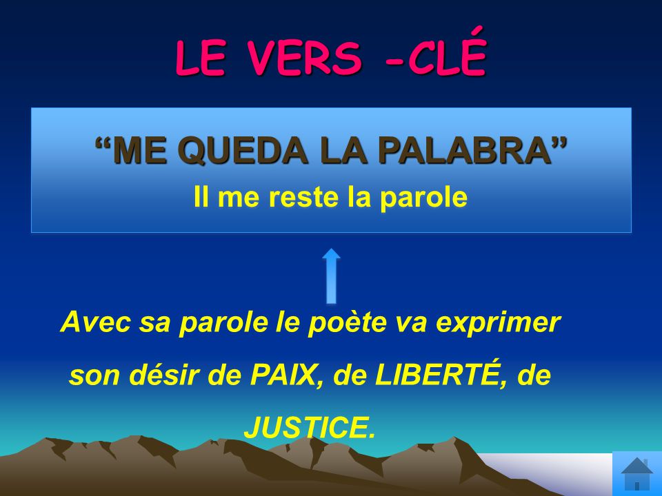 Avec sa parole le poète va exprimer son désir de PAIX, de LIBERTÉ, de