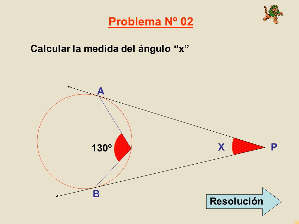 Problema Nº 02 Calcular la medida del ángulo x B A X P 130º