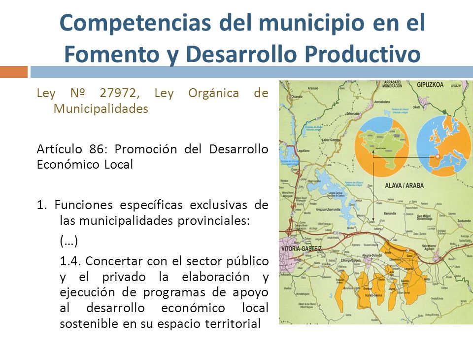 Competencias del municipio en el Fomento y Desarrollo Productivo