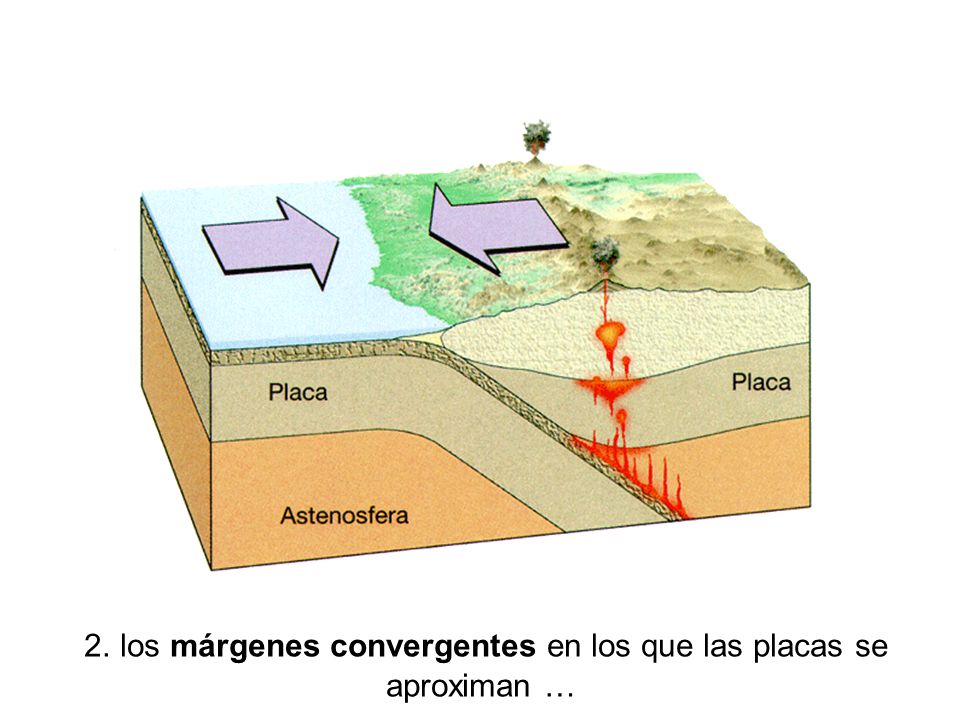 2. los márgenes convergentes en los que las placas se aproximan …
