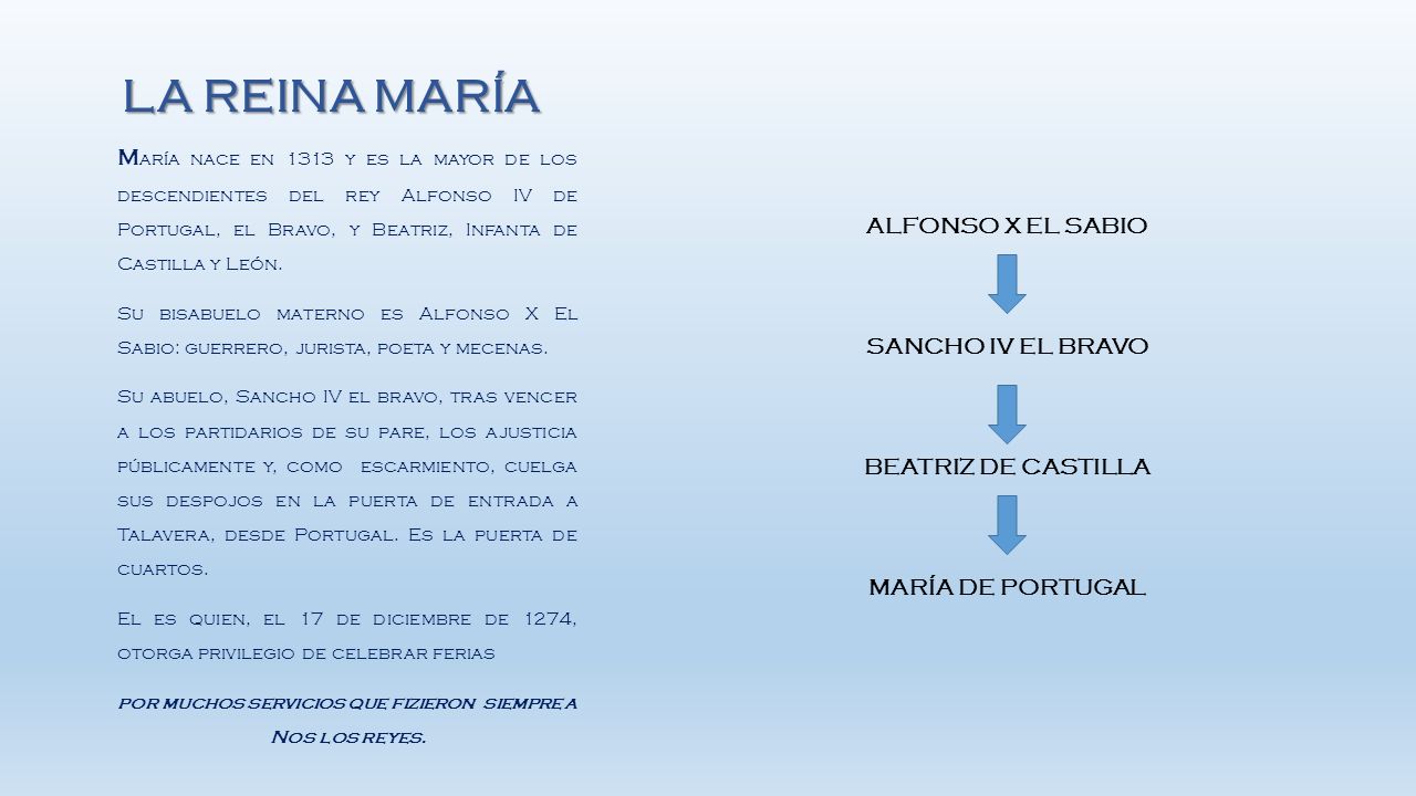 por muchos servicios que fizieron siempre a Nos los reyes.