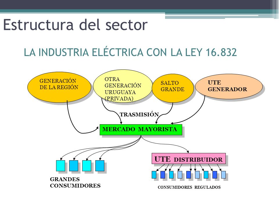 Estructura del sector LA INDUSTRIA ELÉCTRICA CON LA LEY