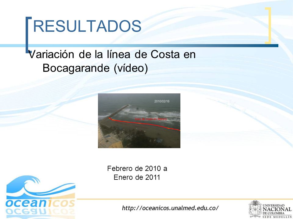 RESULTADOS Variación de la línea de Costa en Bocagarande (vídeo)