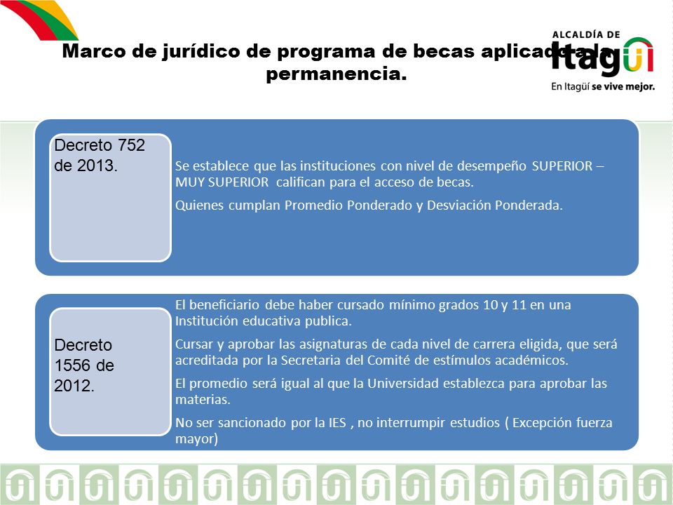Marco de jurídico de programa de becas aplicado a la permanencia.