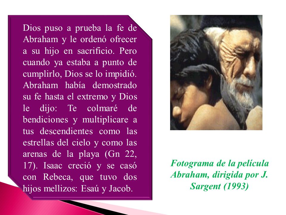 Fotograma de la película Abraham, dirigida por J. Sargent (1993)