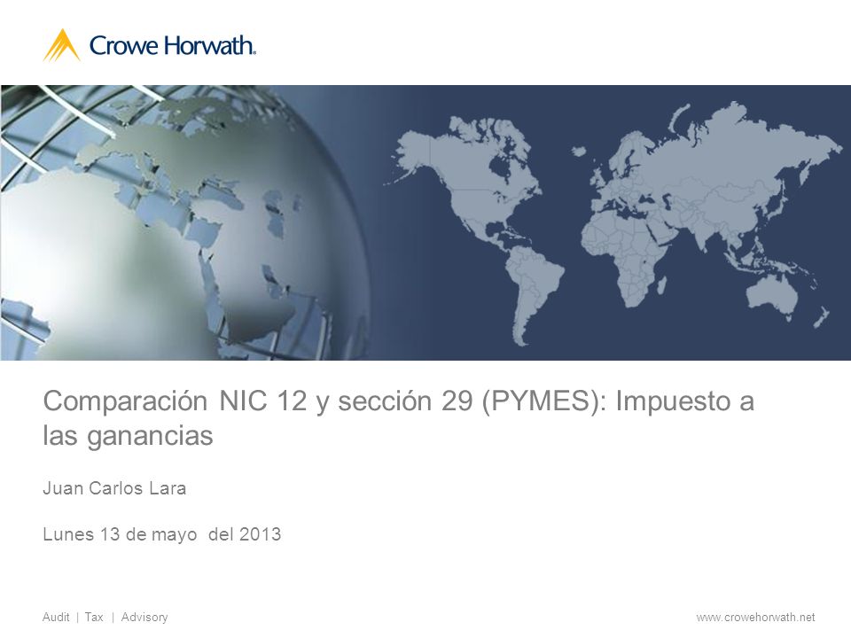 Comparación NIC 12 y sección 29 (PYMES): Impuesto a las ganancias