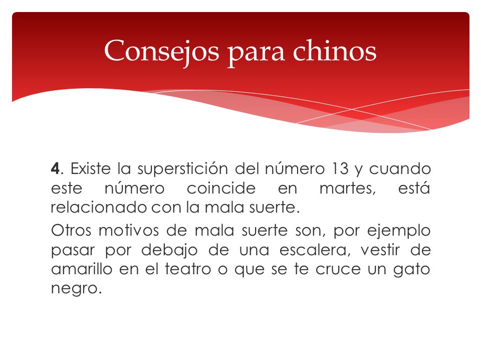 Consejos para chinos