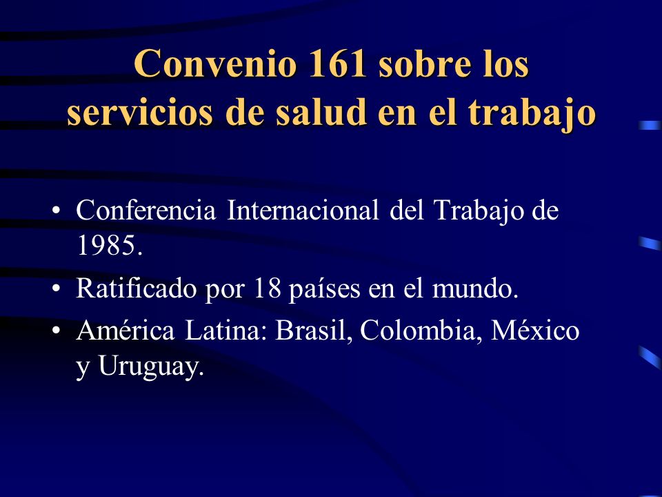 Convenio 161 sobre los servicios de salud en el trabajo