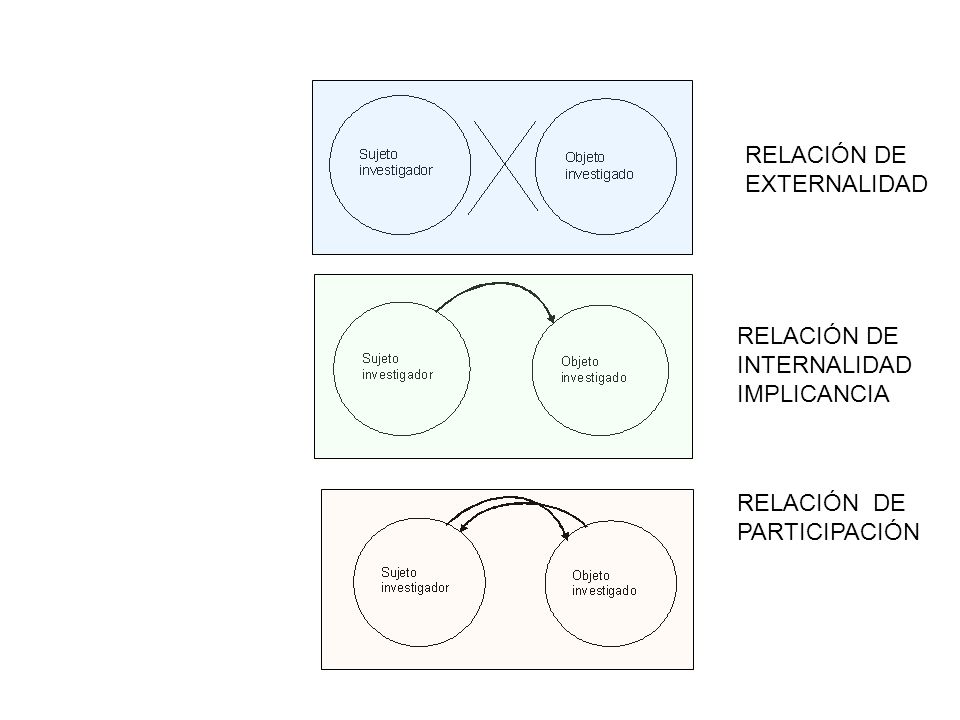 RELACIÓN DE EXTERNALIDAD RELACIÓN DE INTERNALIDAD IMPLICANCIA RELACIÓN DE PARTICIPACIÓN