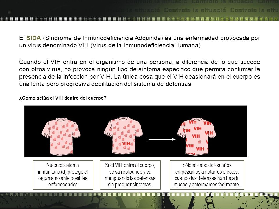 El SIDA (Síndrome de Inmunodeficiencia Adquirida) es una enfermedad provocada por un virus denominado VIH (Virus de la Inmunodeficiencia Humana).