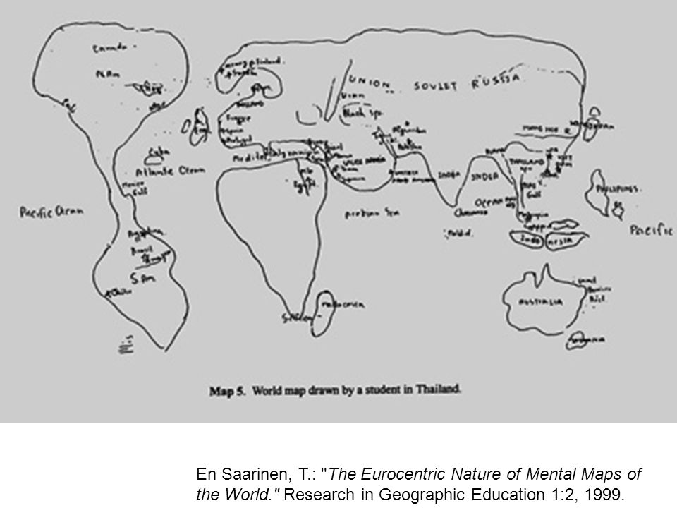 En Saarinen, T. : The Eurocentric Nature of Mental Maps of the World