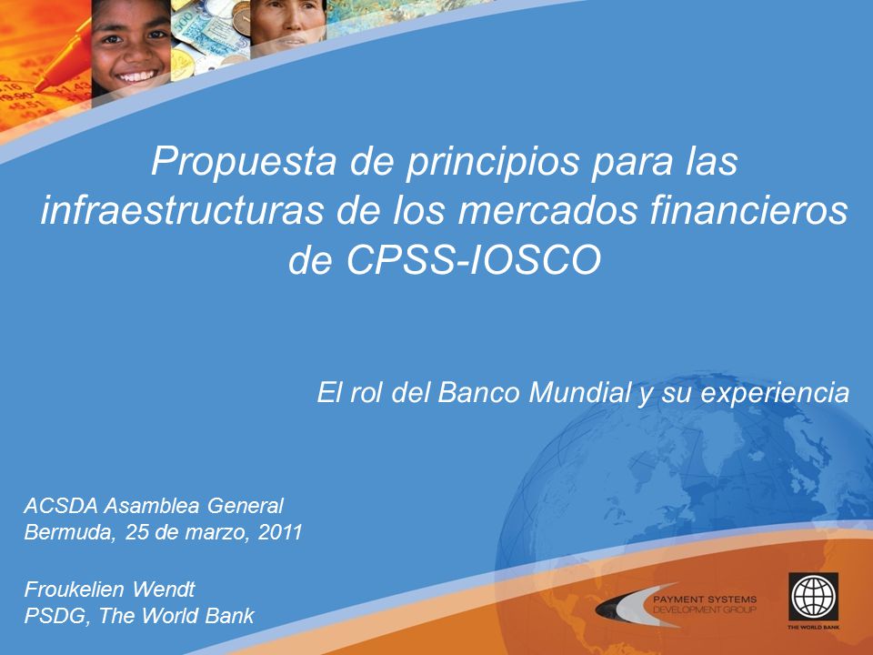 Propuesta de principios para las infraestructuras de los mercados financieros de CPSS-IOSCO