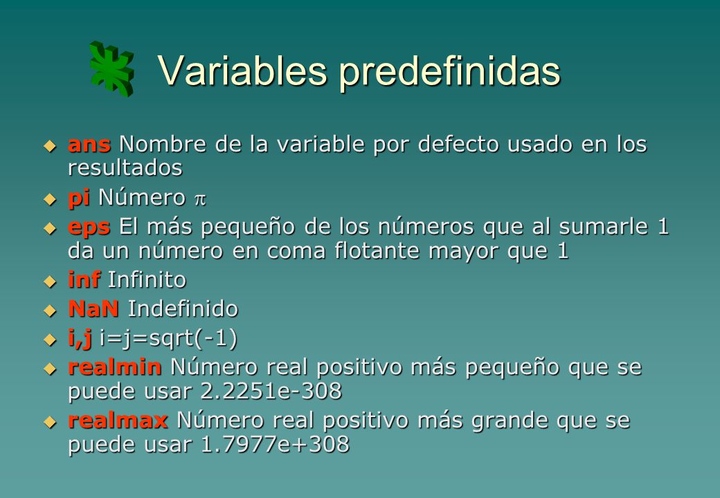 Variables predefinidas