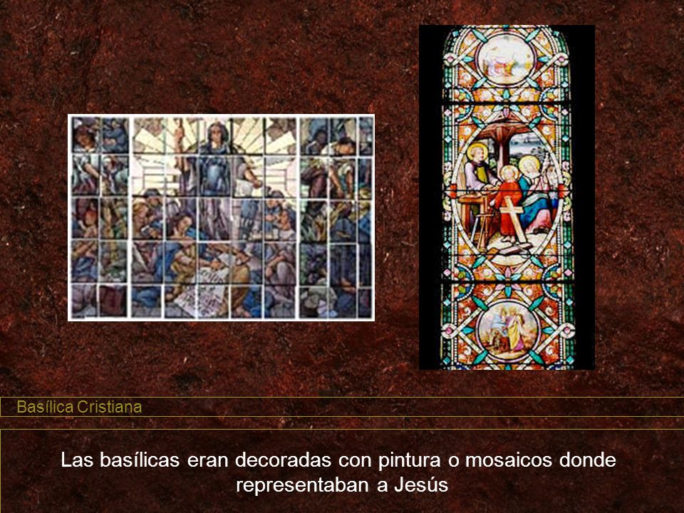 Las basílicas eran decoradas con pintura o mosaicos donde