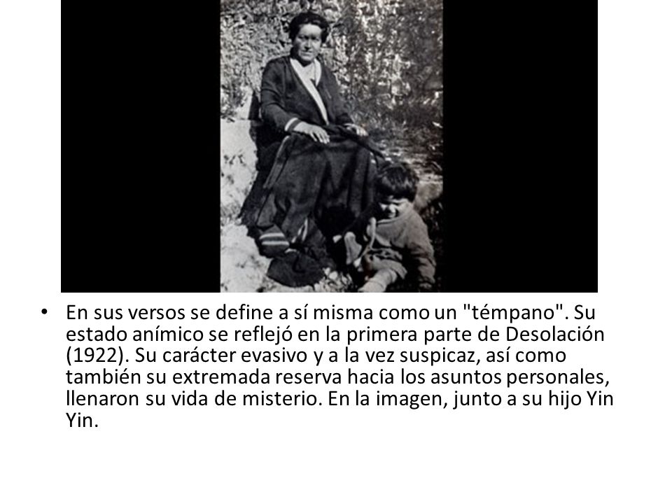 En sus versos se define a sí misma como un témpano