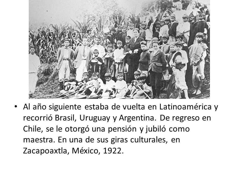 Al año siguiente estaba de vuelta en Latinoamérica y recorrió Brasil, Uruguay y Argentina.