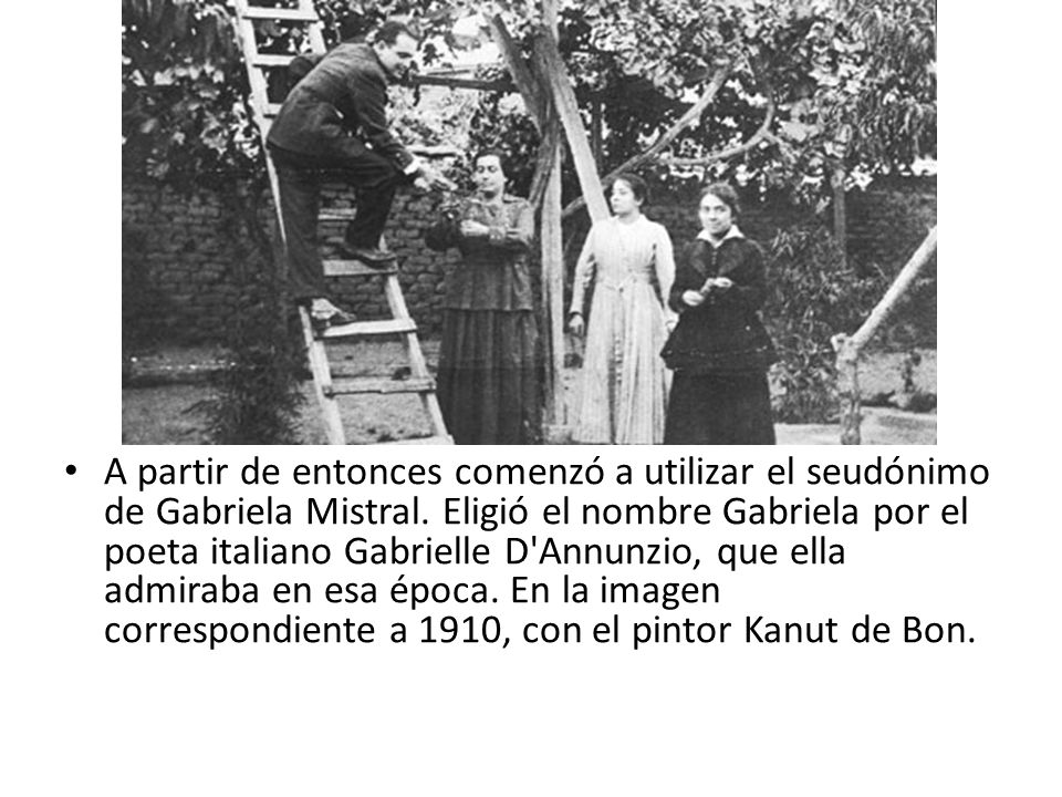 A partir de entonces comenzó a utilizar el seudónimo de Gabriela Mistral.