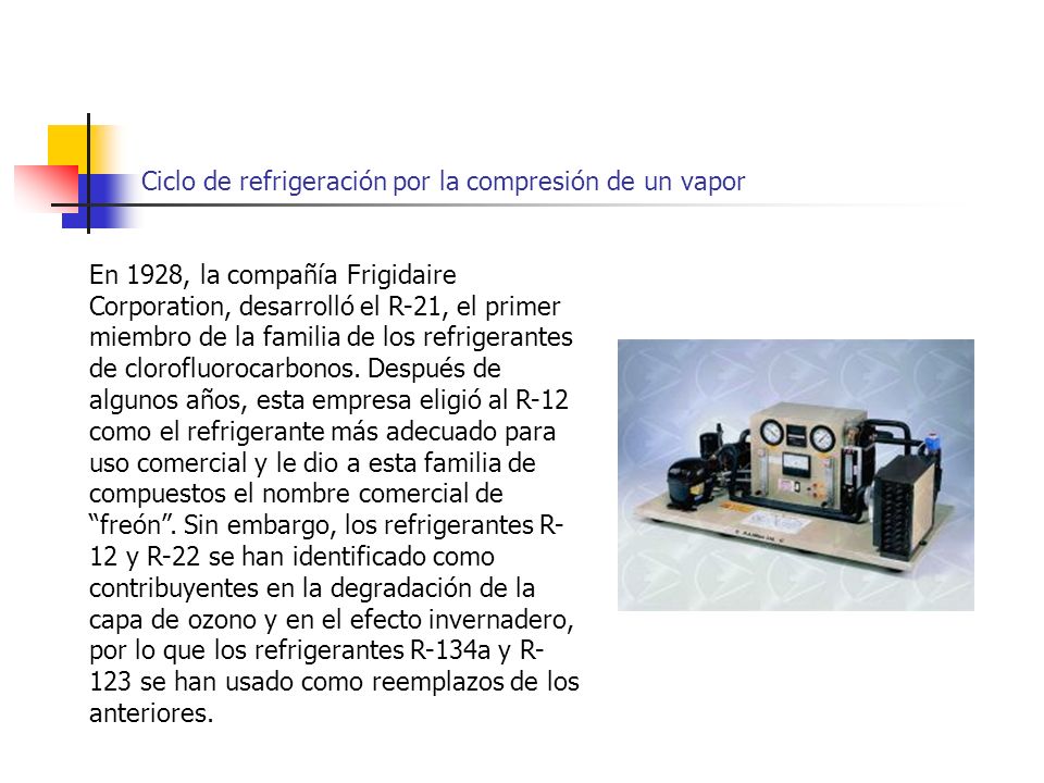 Ciclo de refrigeración por la compresión de un vapor