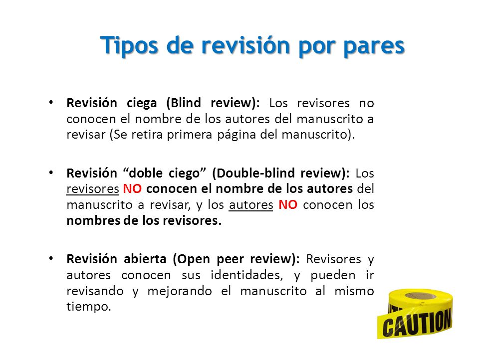 Tipos de revisión por pares