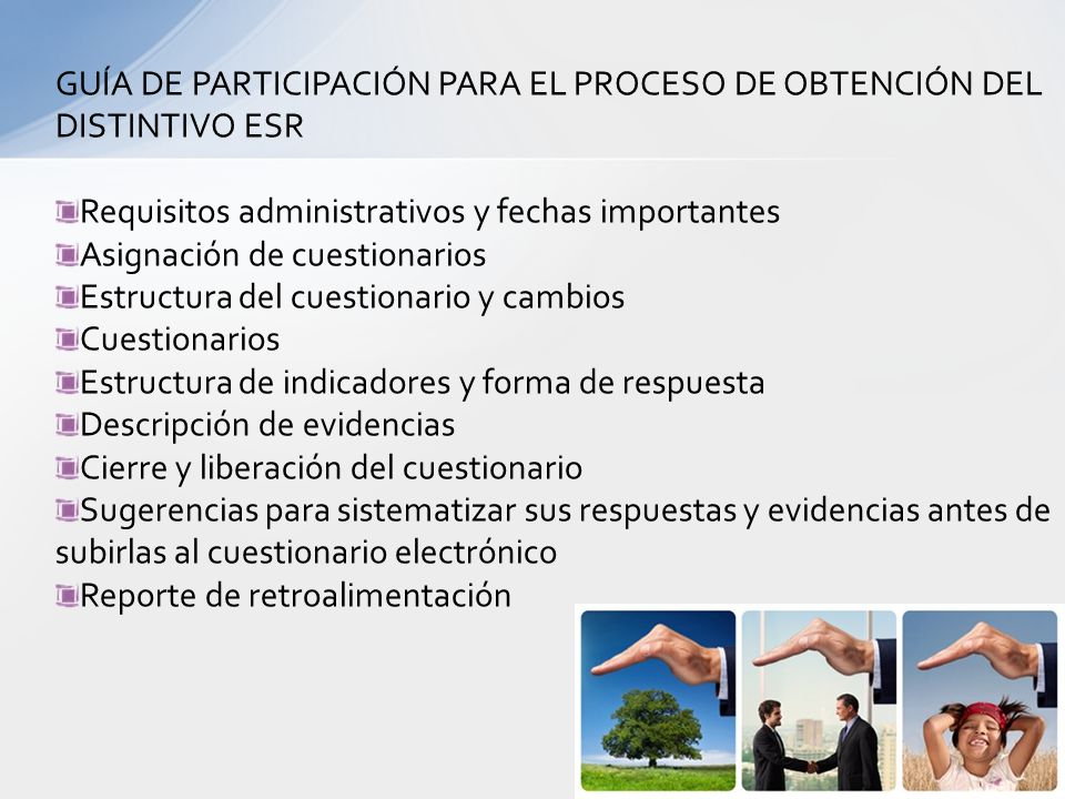 GUÍA DE PARTICIPACIÓN PARA EL PROCESO DE OBTENCIÓN DEL DISTINTIVO ESR