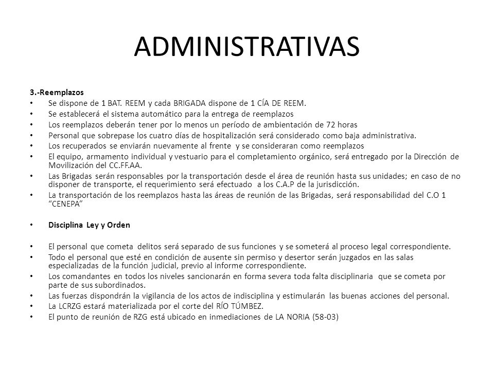 ADMINISTRATIVAS 3.-Reemplazos