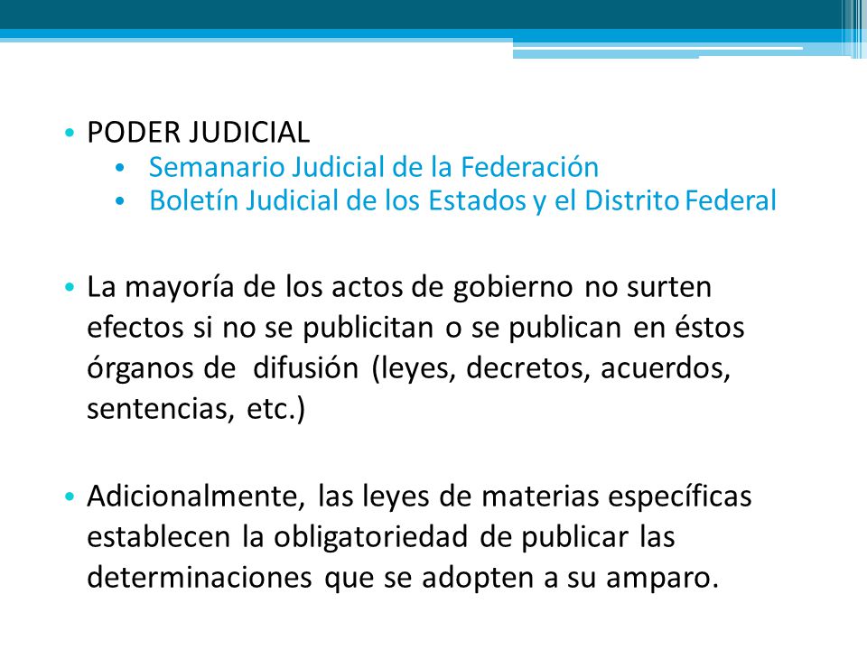 PODER JUDICIAL Semanario Judicial de la Federación. Boletín Judicial de los Estados y el Distrito Federal.