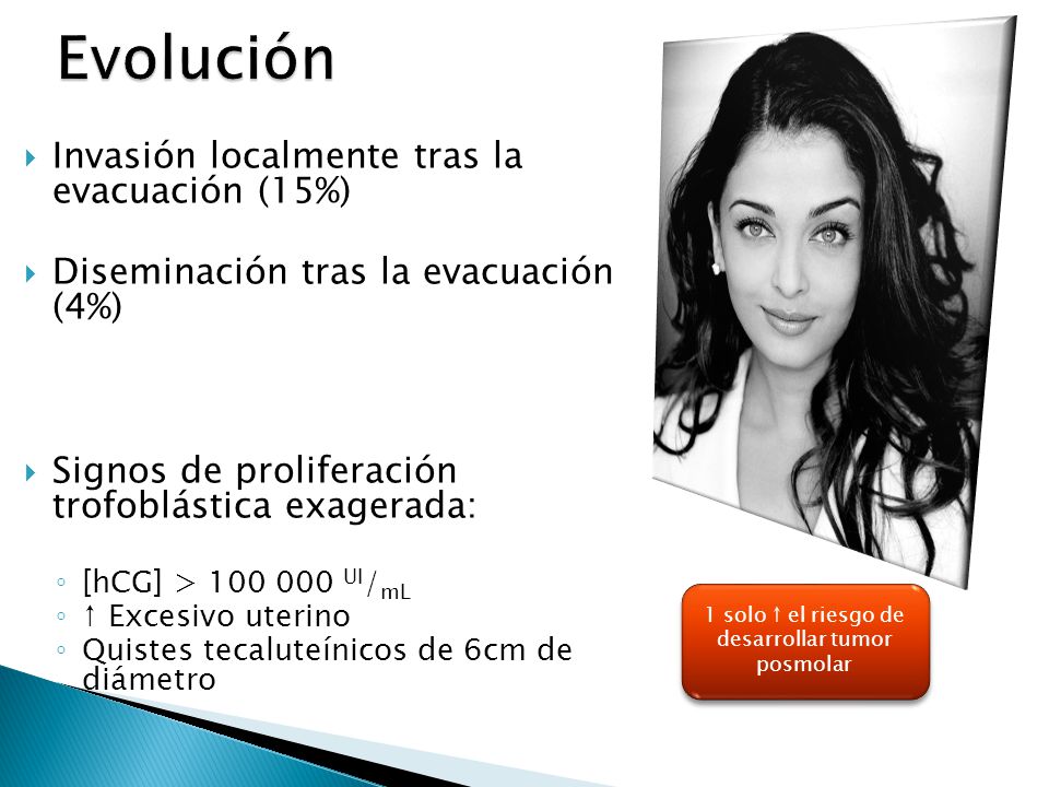 1 solo ↑ el riesgo de desarrollar tumor posmolar