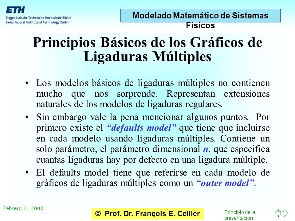 Principios Básicos de los Gráficos de Ligaduras Múltiples