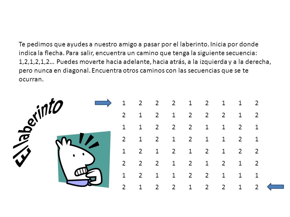 Te pedimos que ayudes a nuestro amigo a pasar por el laberinto