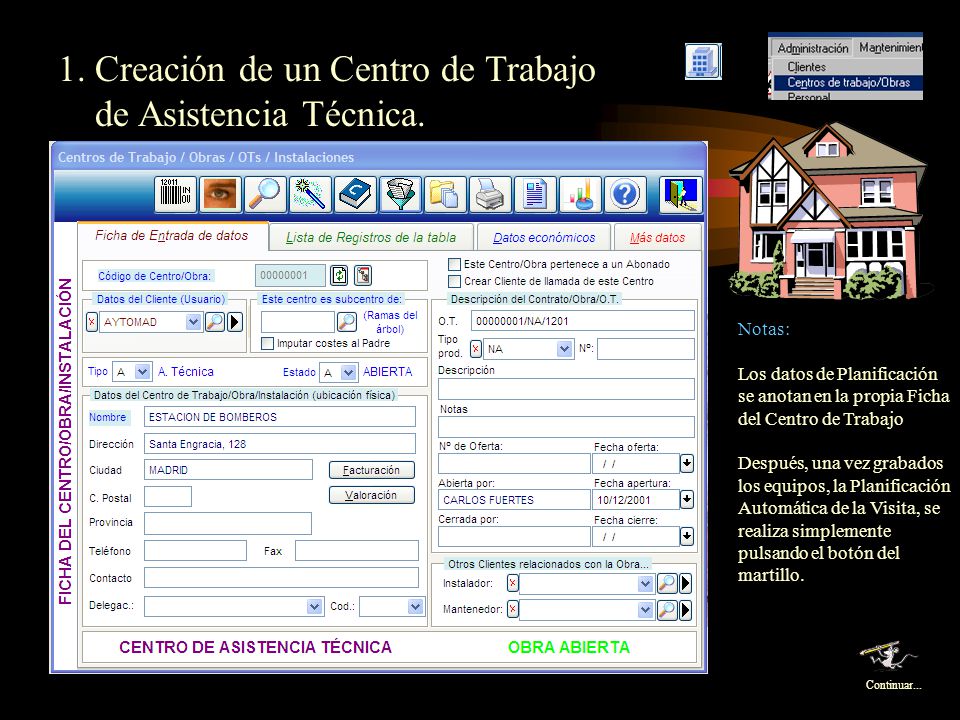 1. Creación de un Centro de Trabajo de Asistencia Técnica.