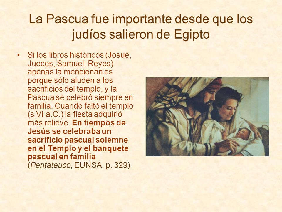 La Pascua fue importante desde que los judíos salieron de Egipto